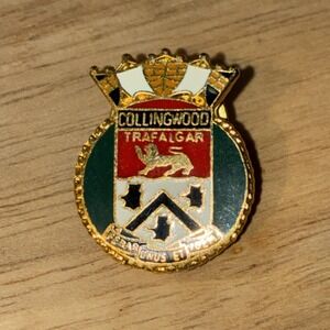 Lord Collingwood Trafalgar Crest Shield Naval Crown UK Lion of England Lapel Pin